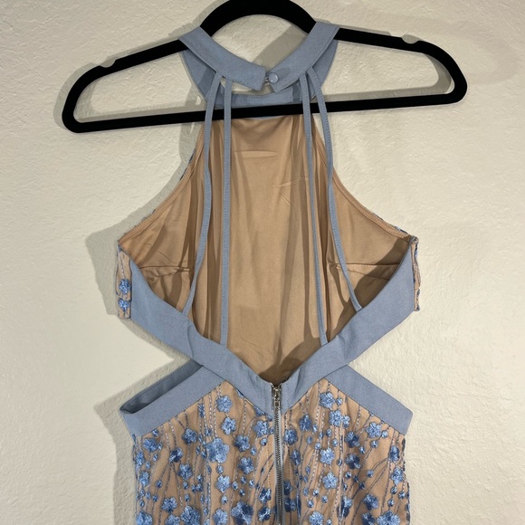 L’ATISTE Lace & Embroidered Midi Cocktail Dress, Size M - Picture 10 of 13